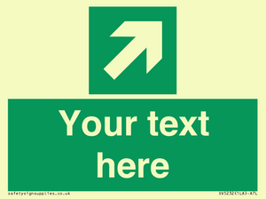 Custom Arrow Top Right Sign